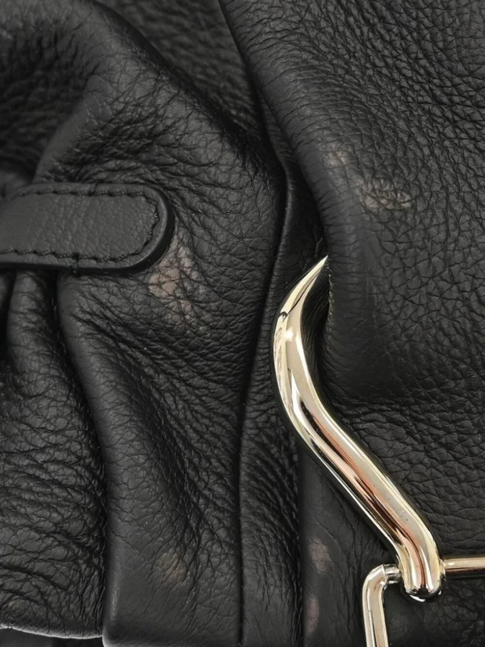 Celine Black Leather 2way Handbag WC-A1.0039 NQ07137 - Picture 3 of 8